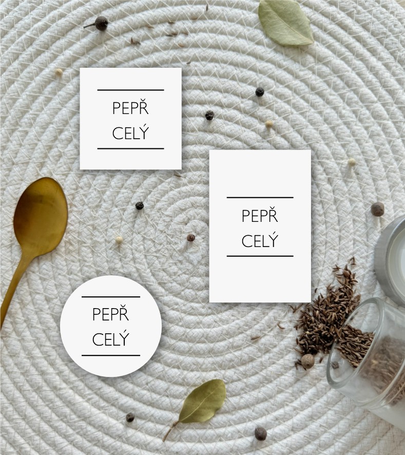 Samolepky na kořenky bílé - typ Astra